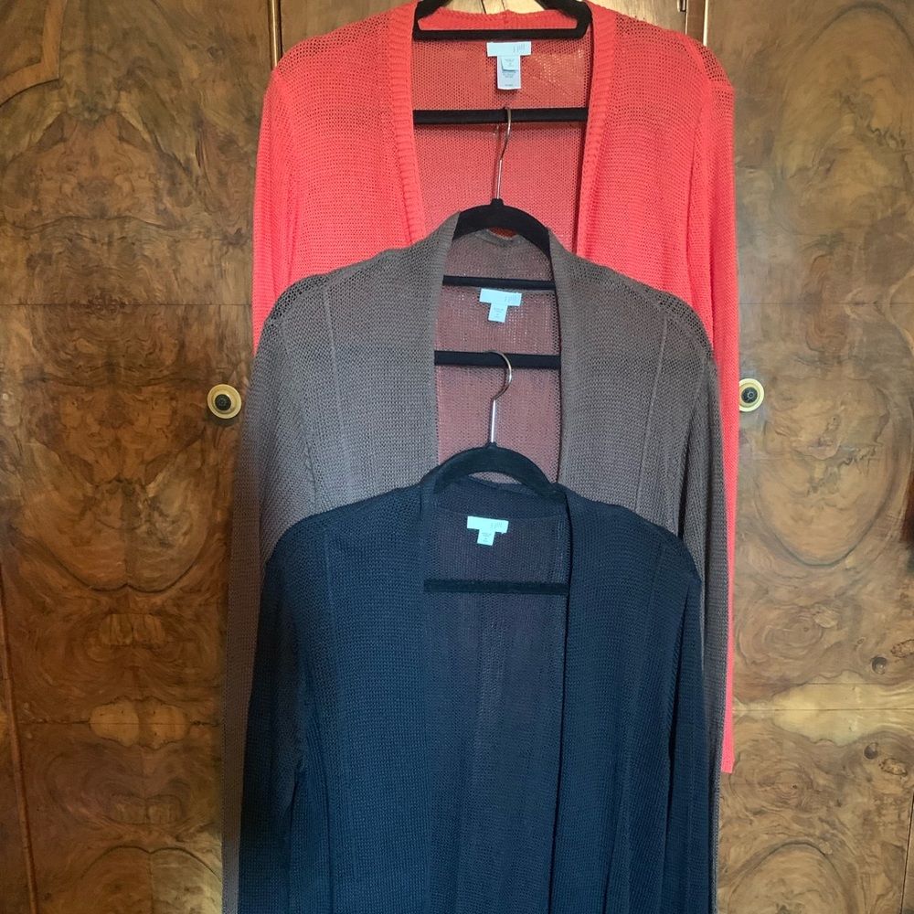 (3)J Jill cardigans
